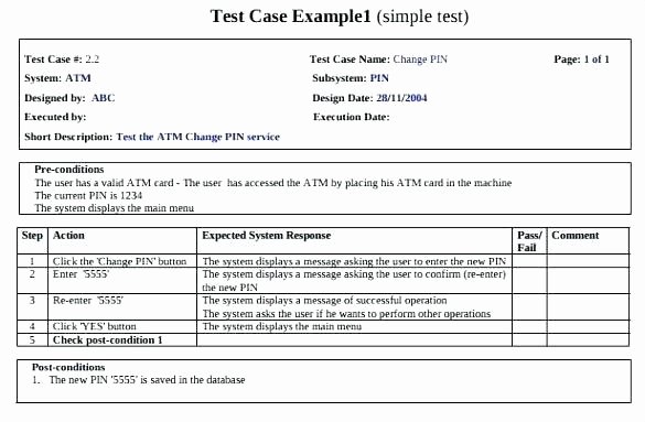 User Acceptance Testing Template Awesome Free Test Plan Template software Testing Plan Template