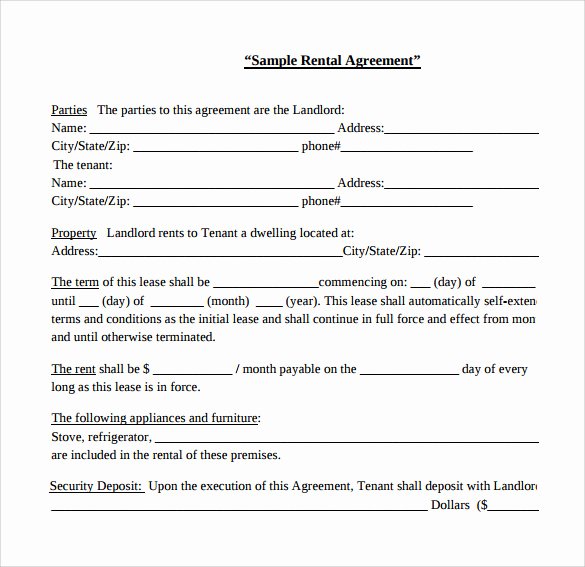 Vacation Rental Agreement Template Beautiful Simple Rental Agreement 10 Download Free Documents In