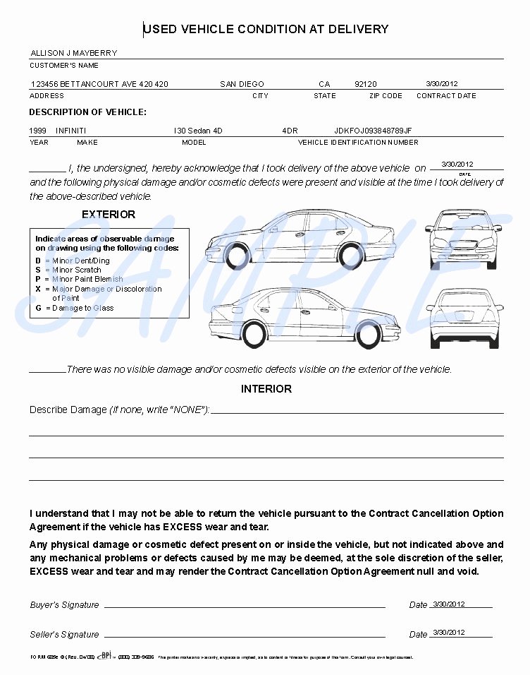 Vehicle Condition Report Template Awesome Index Of Cdn 24 2016 246