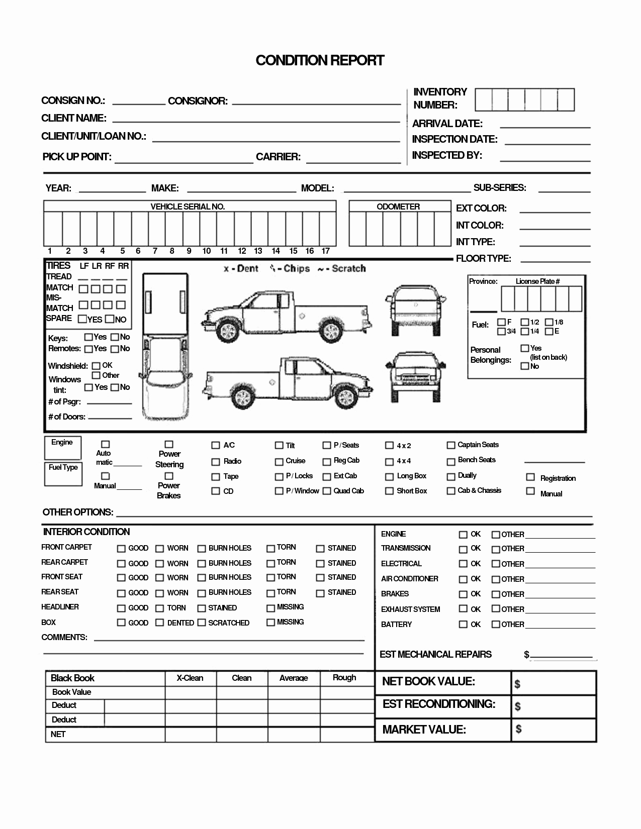 Vehicle Condition Report Template Fresh Car Condition Report Template