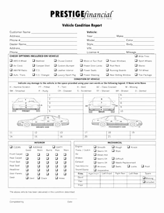 Vehicle Condition Report Template Lovely Vehicle Condition Report form Template – Versatolelive