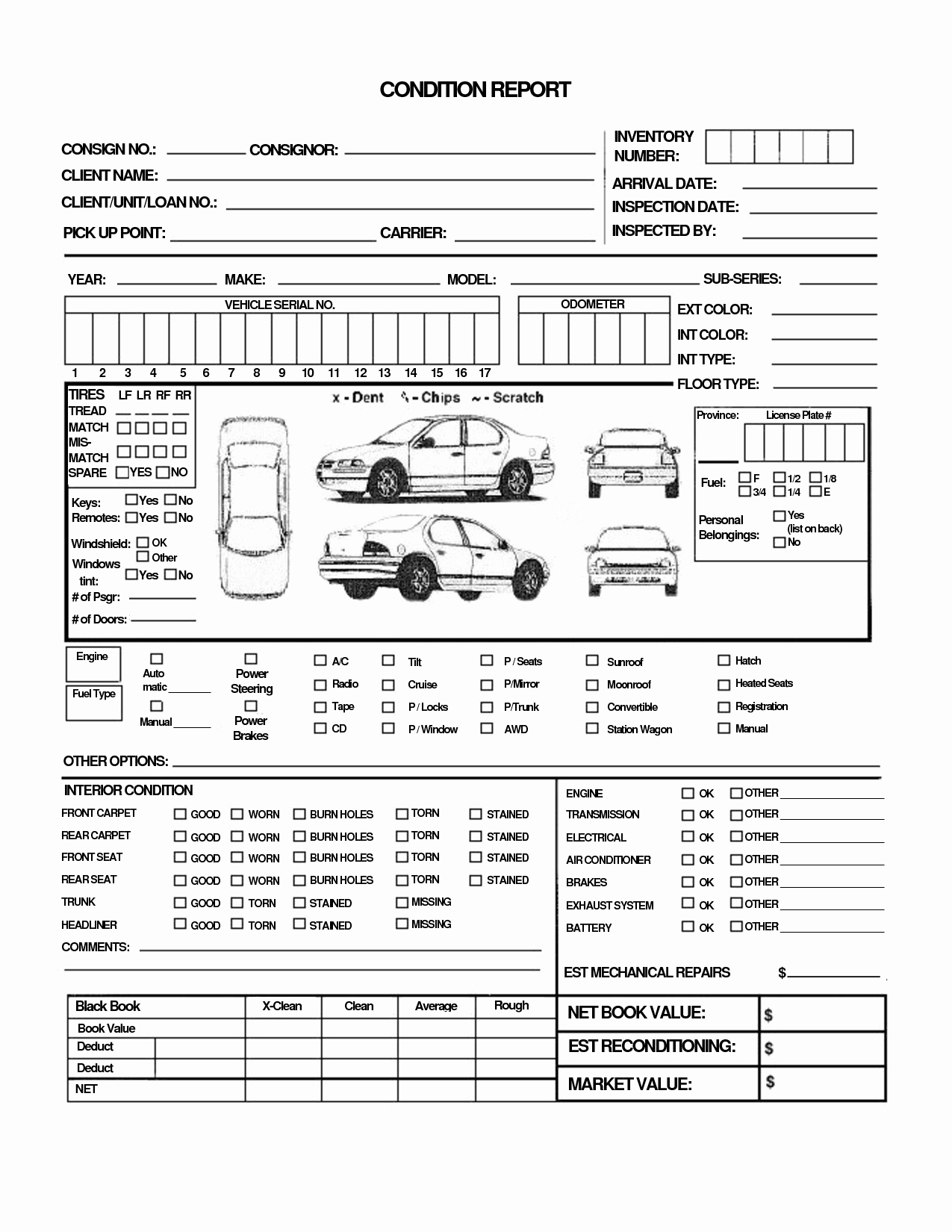 Vehicle Condition Report Template Luxury form Vehicle Condition Report form Vehicle Condition