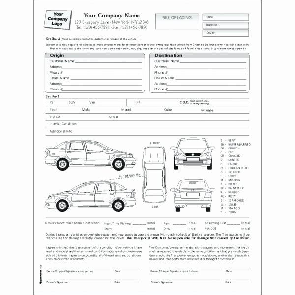 Vehicle Inspection form Template Awesome Vehicle Inspection Report Template Damage form – Updrill
