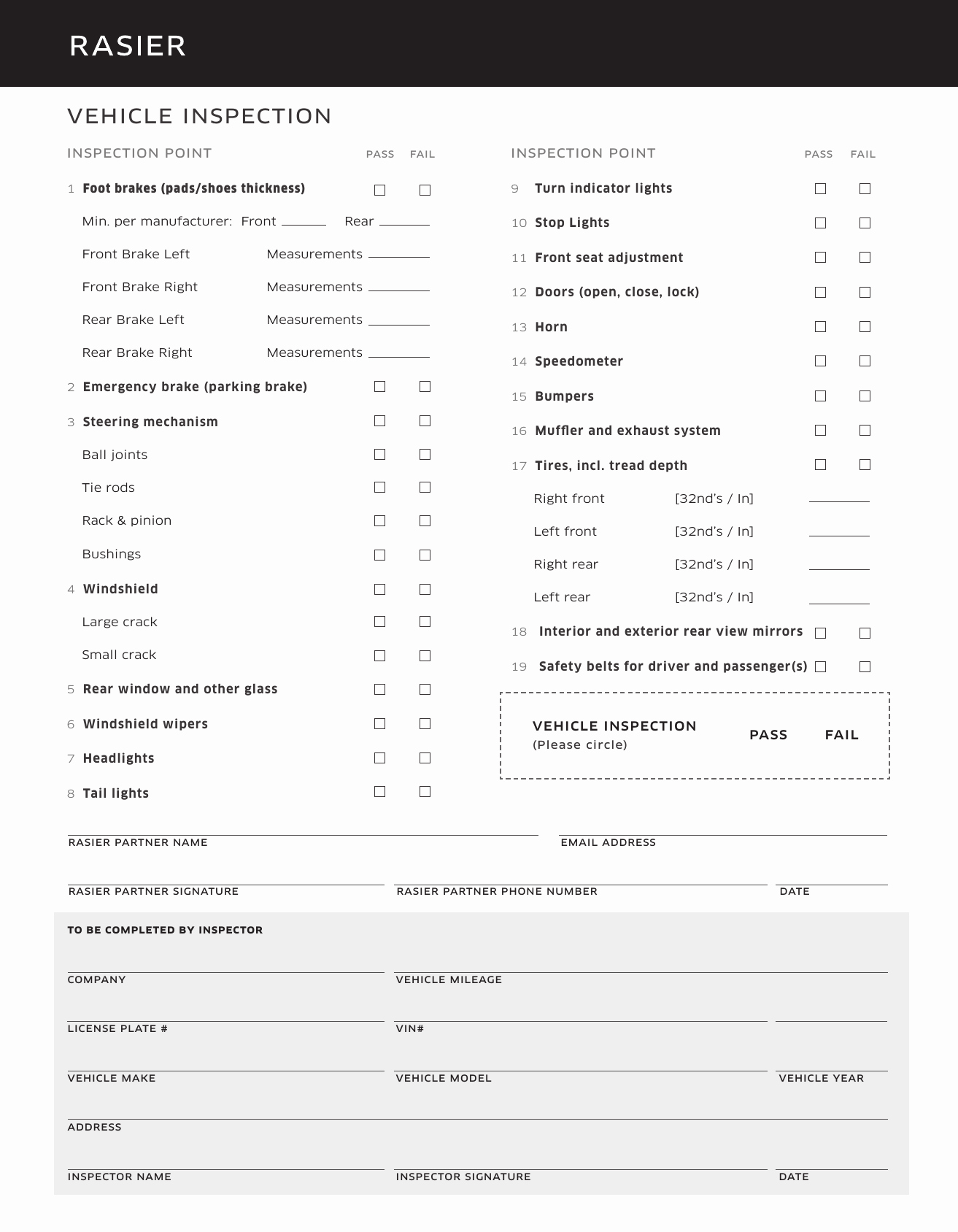 Vehicle Inspection form Template Best Of Download Vehicle Inspection Checklist Template