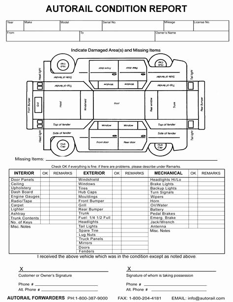 Vehicle Inspection form Template Fresh Image Result for Vehicle Damage Inspection form Template