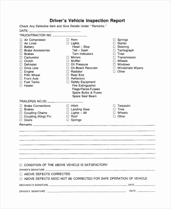 Vehicle Inspection Report Template New 13 Free Vehicle Report Templates Pdf Doc