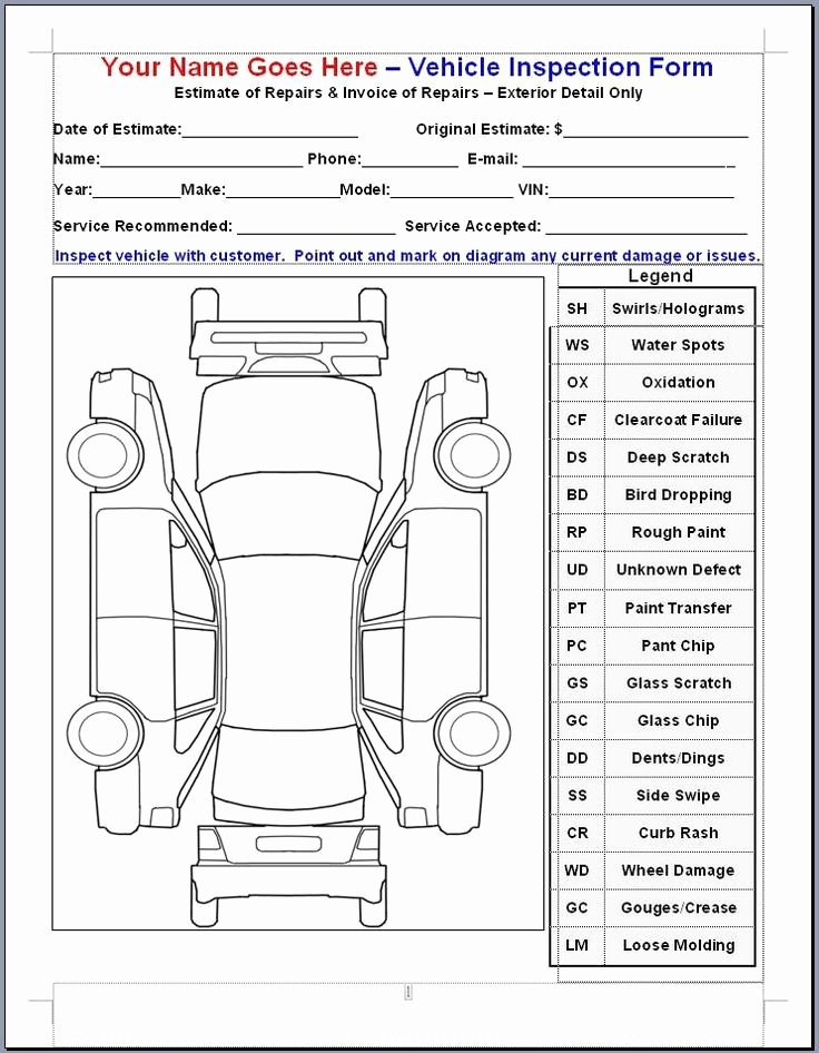 Vehicle Inspection Sheet Template Inspirational Best 25 Vehicle Inspection Ideas On Pinterest