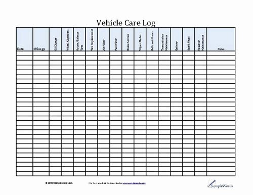 Vehicle Maintenance Schedule Template New Vehicle Maintenance Schedule Template Excel