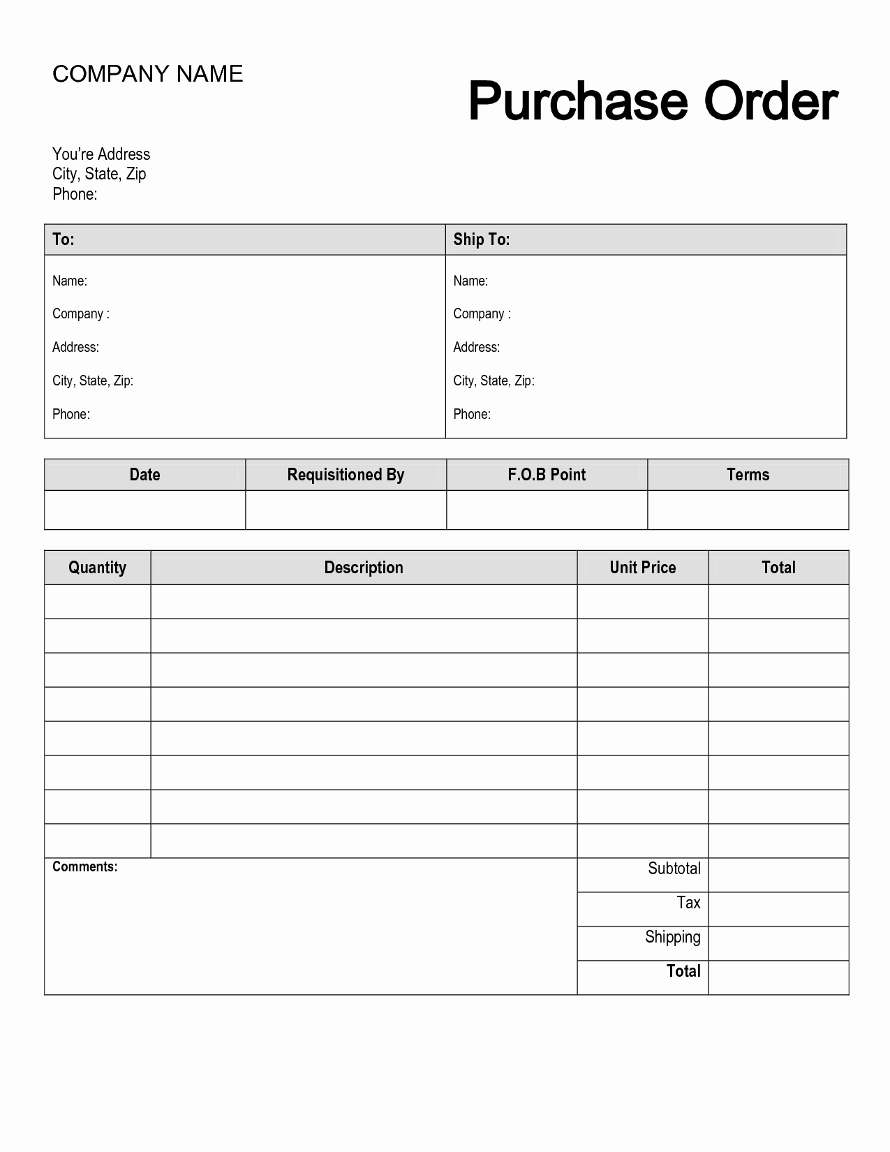 Vehicle Purchase order Template Awesome Purchase order Template Pdf Templates Collections