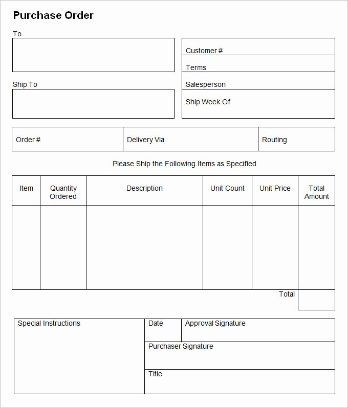 Vehicle Purchase order Template Inspirational 53 Purchase order Examples Pdf Doc