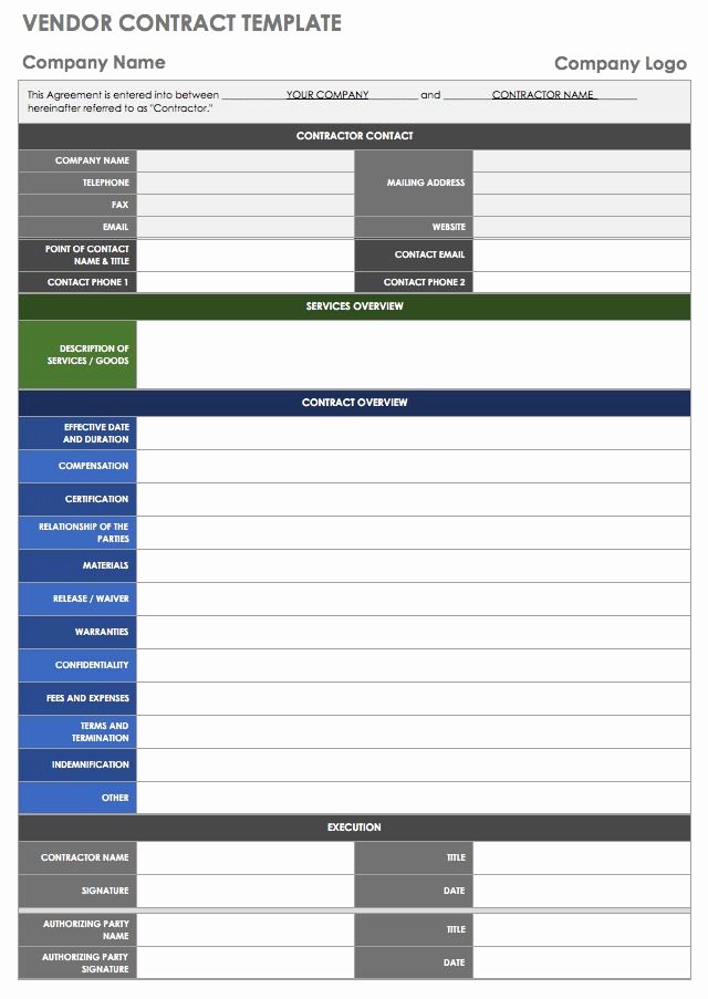 Vendor Management Excel Template Stcharleschill Template