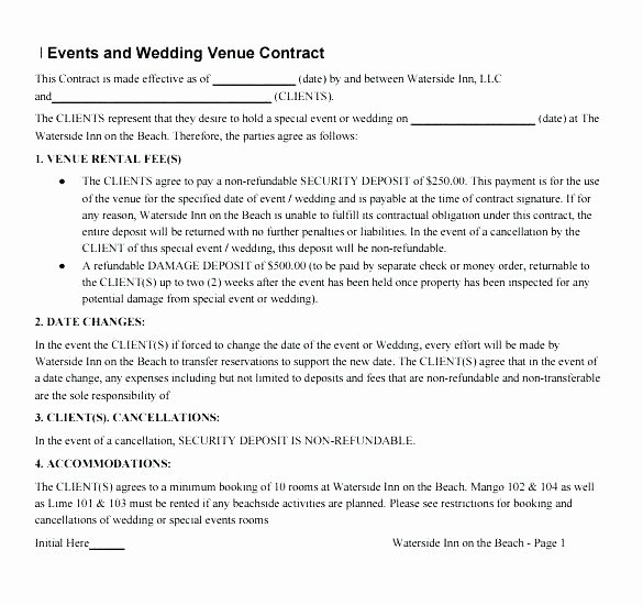 Venue Rental Agreement Template Lovely Graphy Contract Template Fresh Service Agreement Word