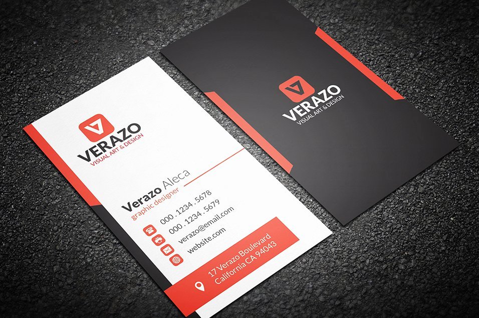 Vertical Business Card Template Best Of orange Vertical Business Card Business Card Templates