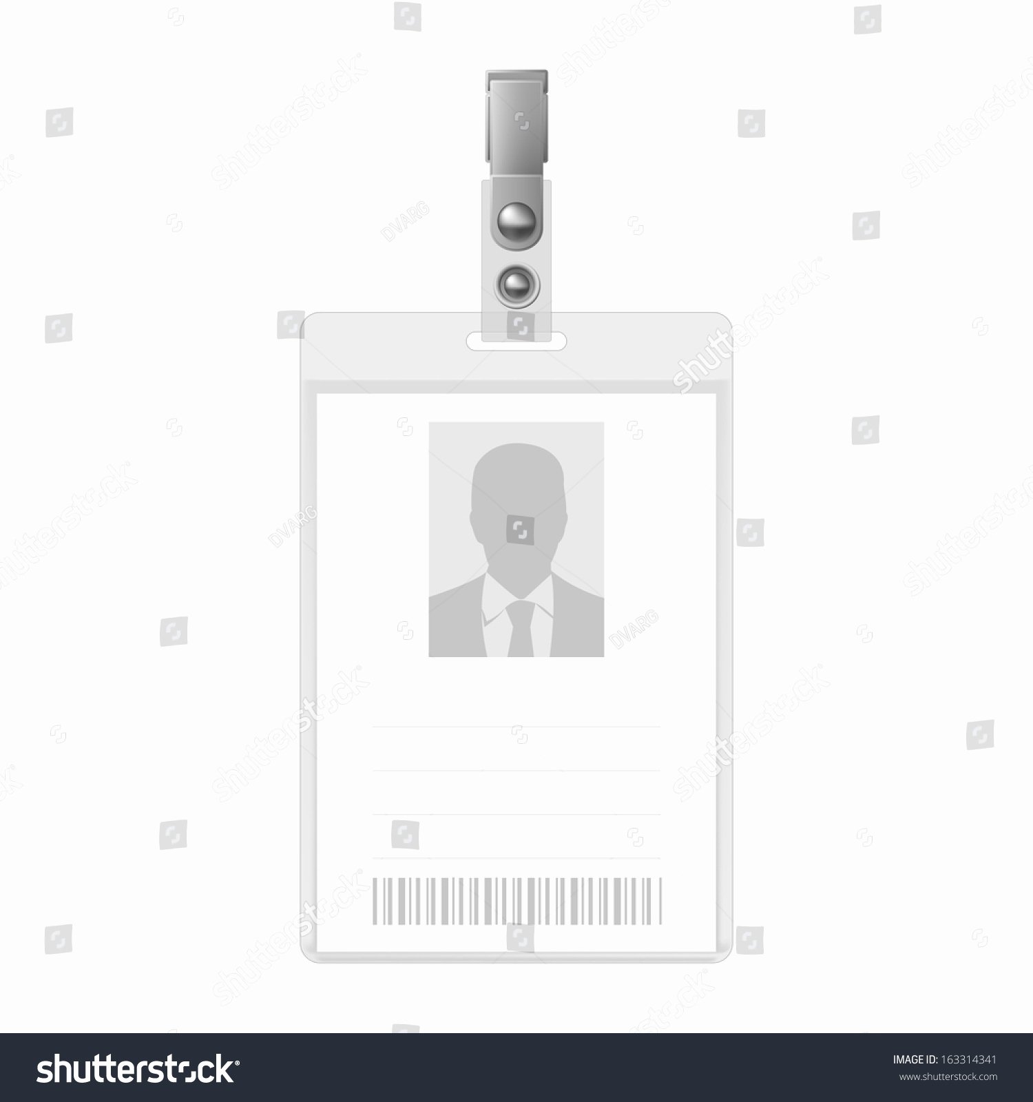 Vertical Id Badge Template Beautiful Blank Vertical Badge White Background Stock Vector
