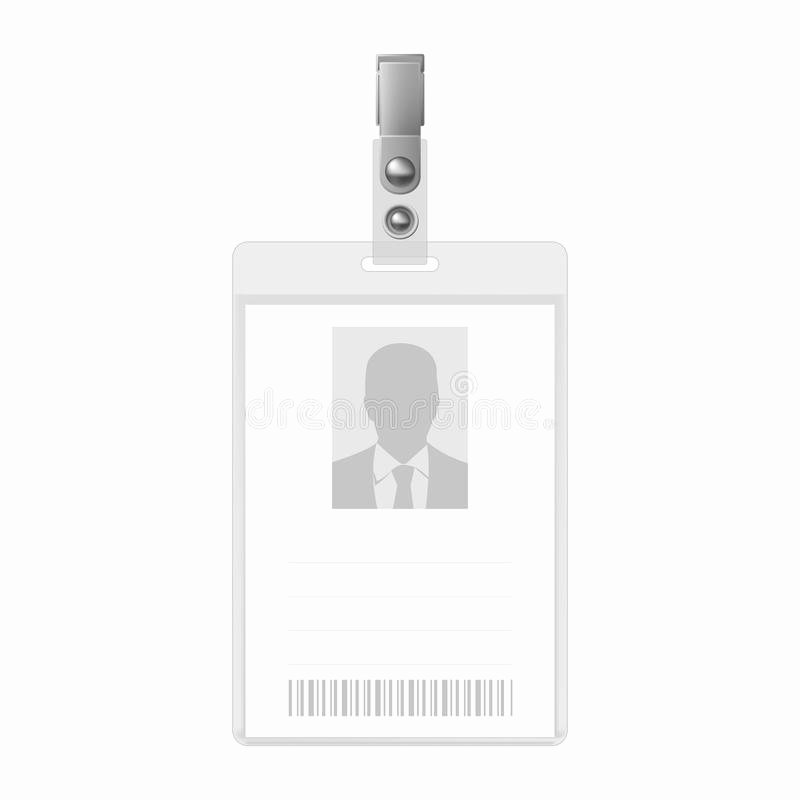 Vertical Id Badge Template Luxury Blank Badge Stock Vector Illustration Of Admission
