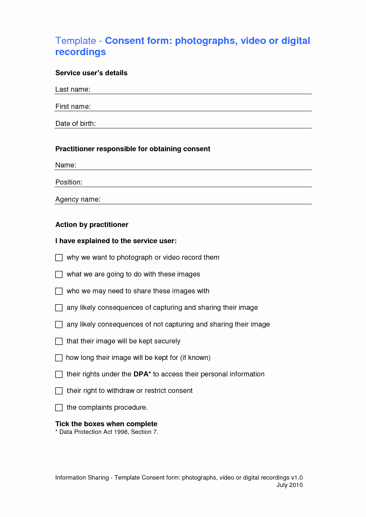 Video Consent form Template Best Of Best S Of Consent form Template Examples Informed