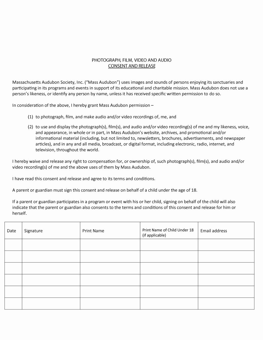 Video Consent form Template Unique Release form Template Australia E7b0c50