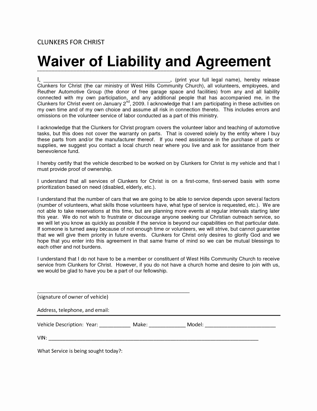 Video Release forms Template Awesome Liability Waiver Sample Bamboodownunder