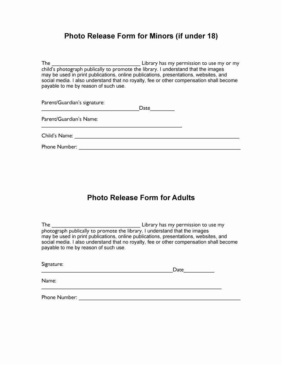 Video Release forms Template Inspirational 53 Free Release form Templates [word Pdf]