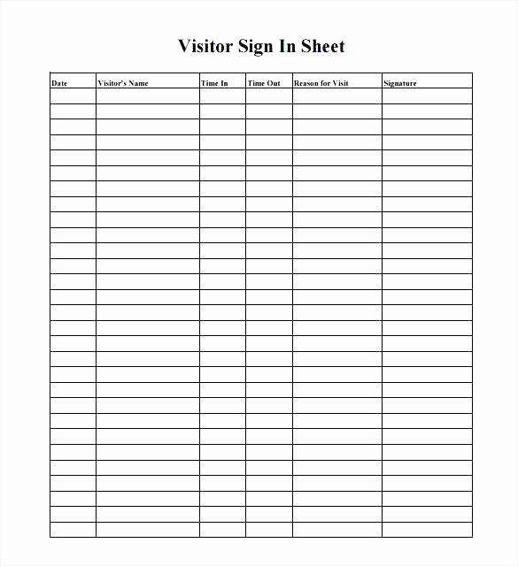 Visitor Log Book Template Beautiful Equipment Checkout form Template Excel Sign In and Out Log