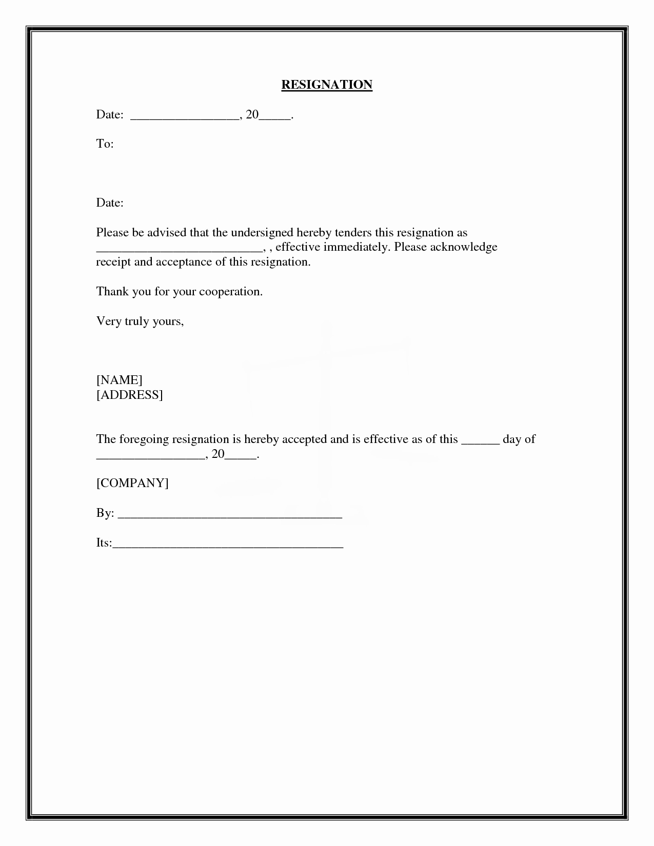 Voluntary Resignation form Template Beautiful Employee Employee Resignation form