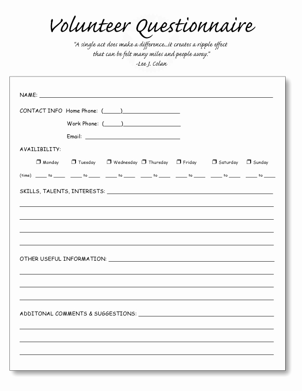 Volunteer Application form Template Fresh Home School Printable Volunteer Homeschool