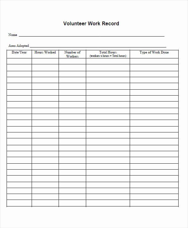 Volunteer Hours Log Template Inspirational 41 Timesheet Templates