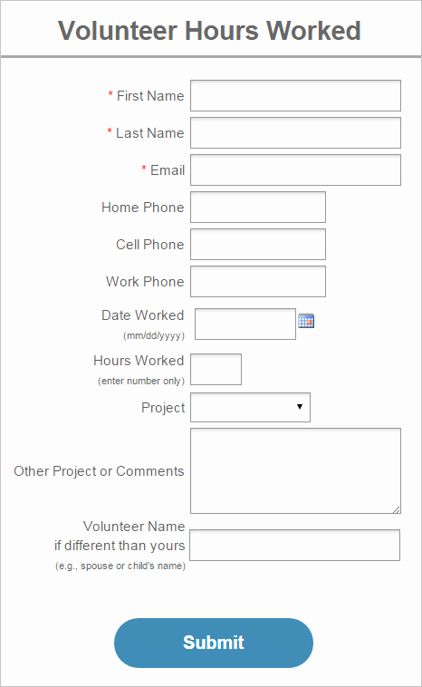 Volunteer Hours Log Template Inspirational Volunteer Management Discount Codes and Mobile forms News