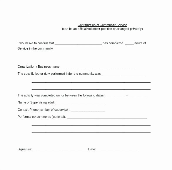 Volunteer Interest form Template Unique Great Munity Service form Gallery Munity
