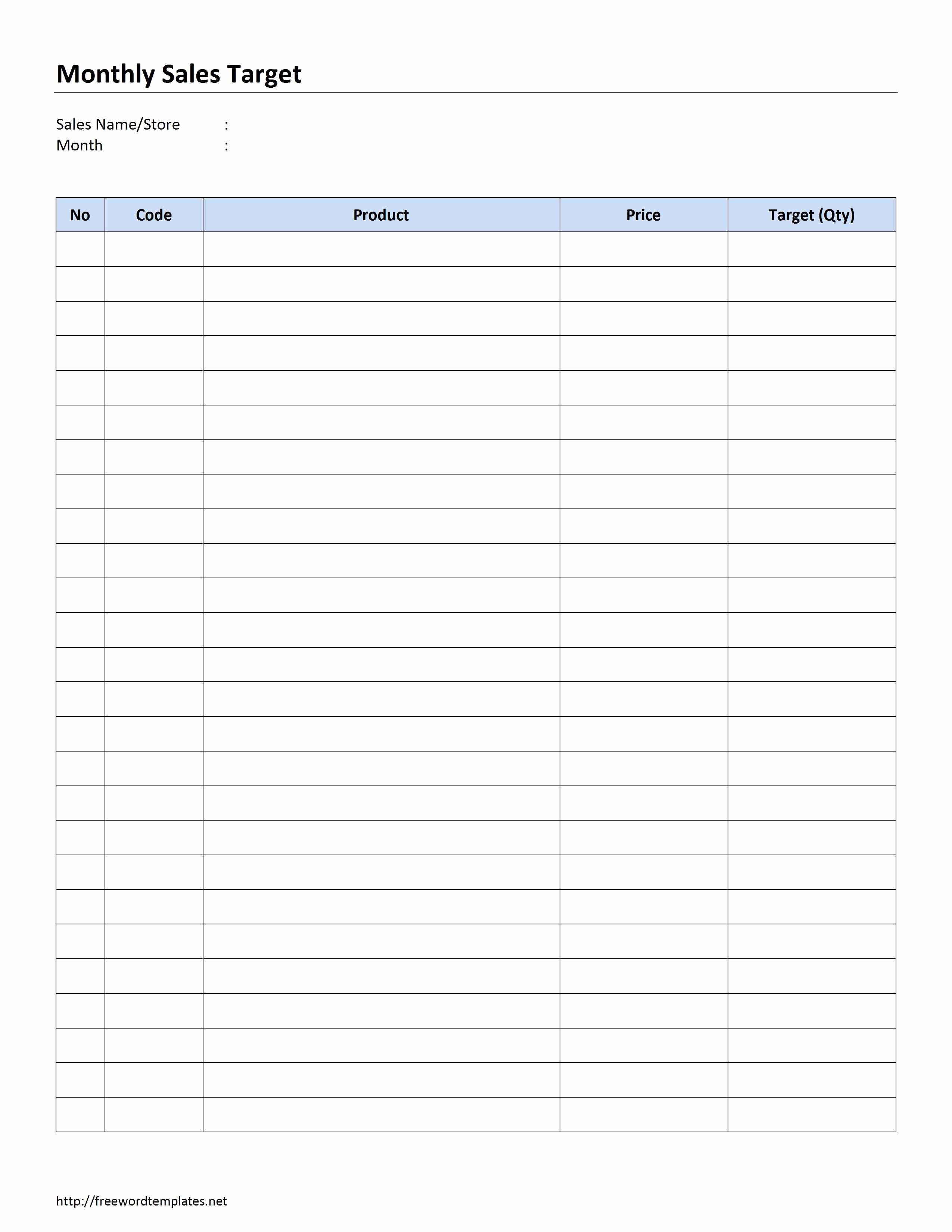 Printable Waiting List Template