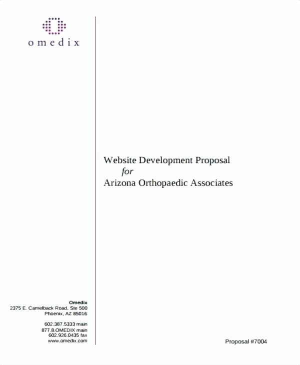 Web Development Proposal Template New Web Design Development Proposal Template Website Document