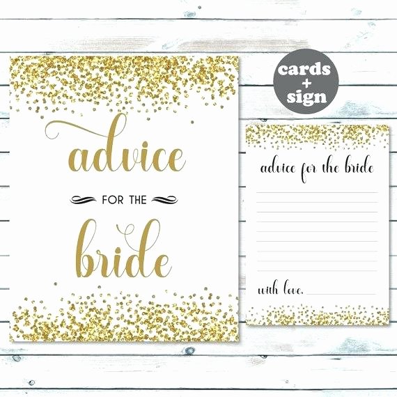 Wedding Advice Cards Template Beautiful Bridal Shower Advice Cards Words Wisdom Marriage Advice