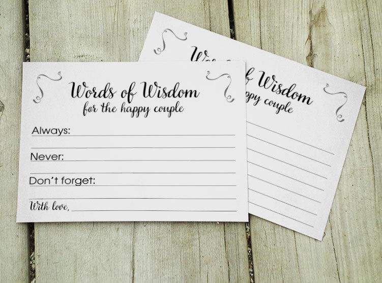 Wedding Advice Cards Template Fresh Words Wisdom Marriage Advice Cards Printable Instant