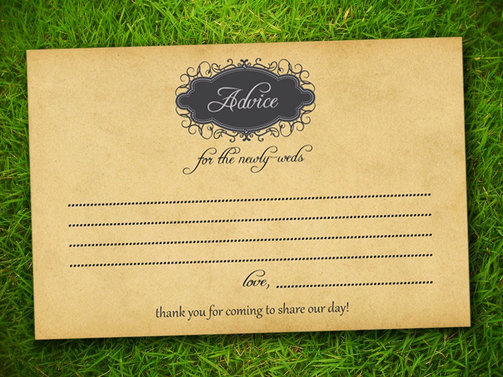Wedding Advice Cards Template Inspirational 25 Of Prbaby Advise and Card Template