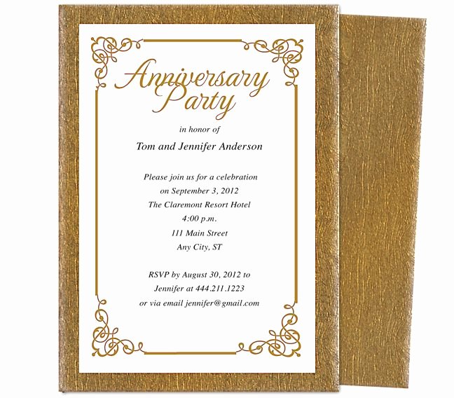 Wedding Anniversary Invitation Template Luxury Wedding Anniversary Party Templates Laurel Wedding