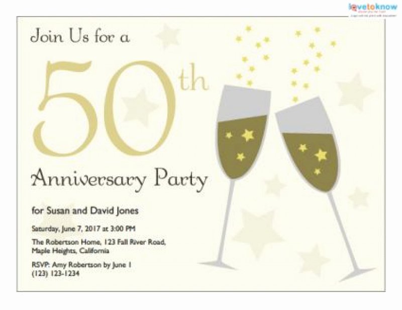 Wedding Anniversary Invite Template New Free Printable 50th Anniversary Invitation