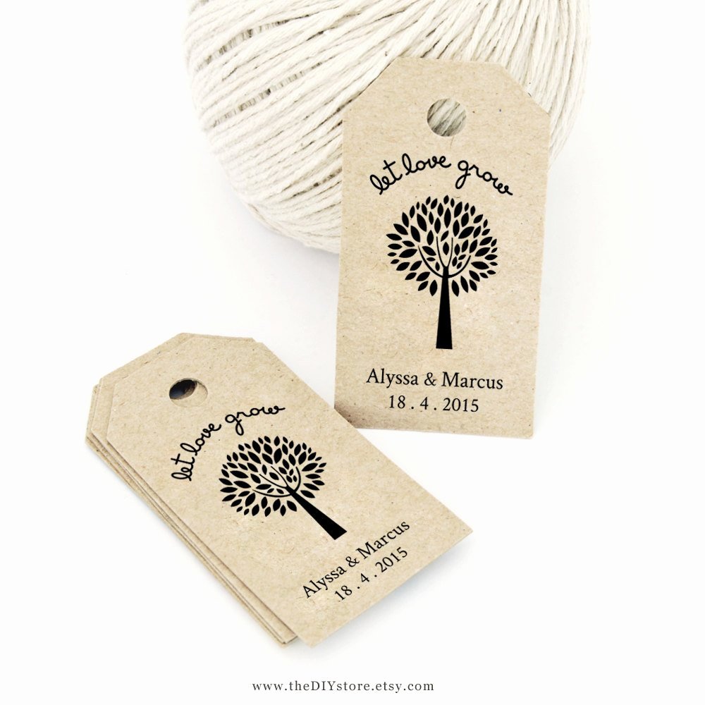 Wedding Favor Tag Template Best Of Let Love Grow Favor Tag Template Medium Wedding Tag by