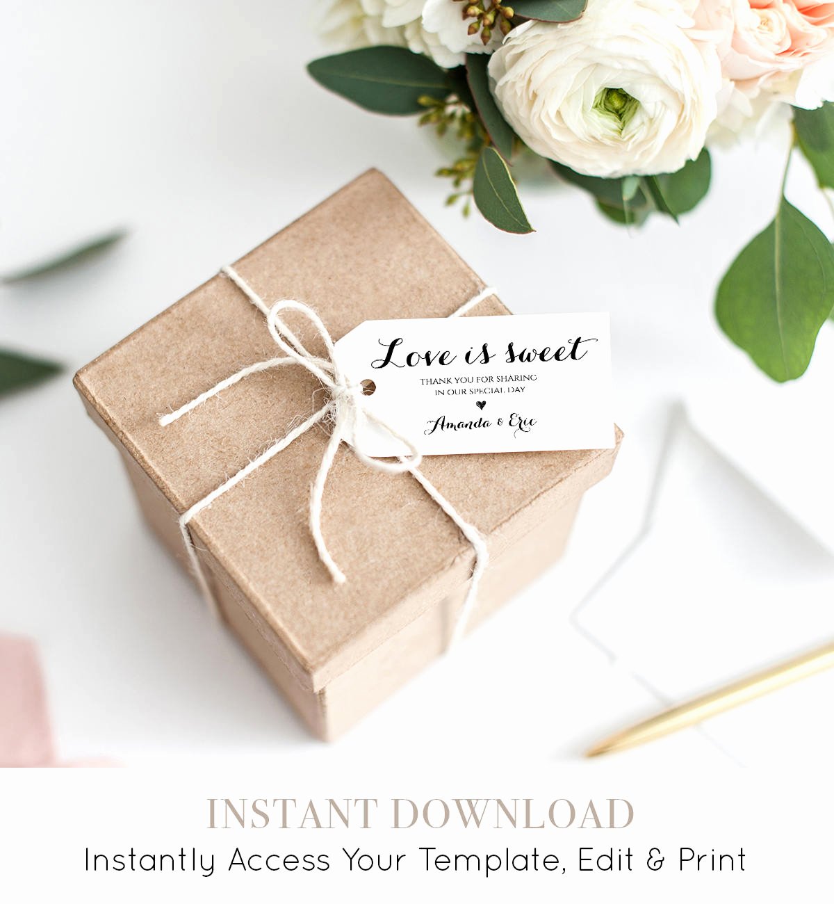 Wedding Favor Tags Template Best Of Wedding Favor Tag Template Love is Sweet Tag Printable