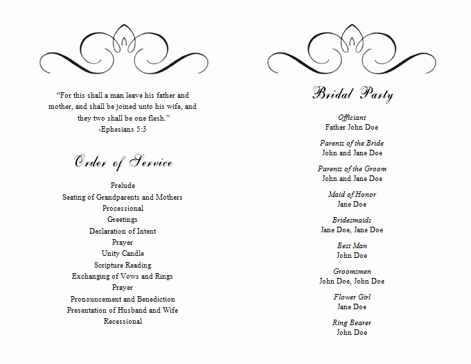 Wedding Party Lineup Template Unique Wedding Ceremony Program Template