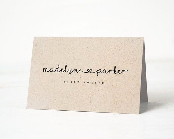Wedding Place Card Template Awesome Printable Place Card Template Wedding Place Cards Escort