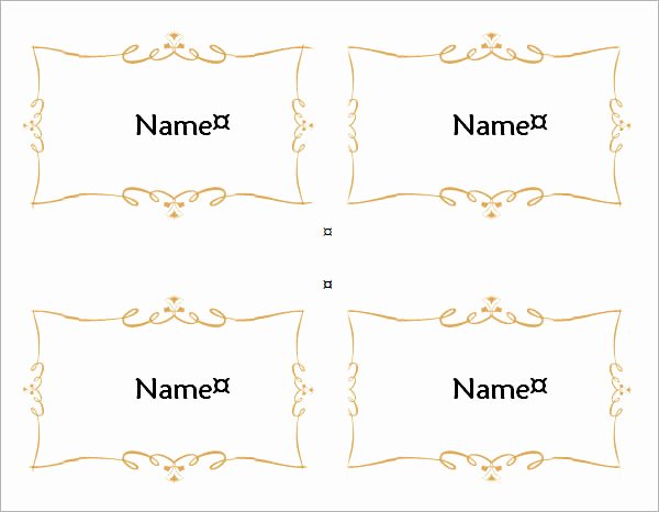 Wedding Place Cards Template Elegant 7 Place Card Templates
