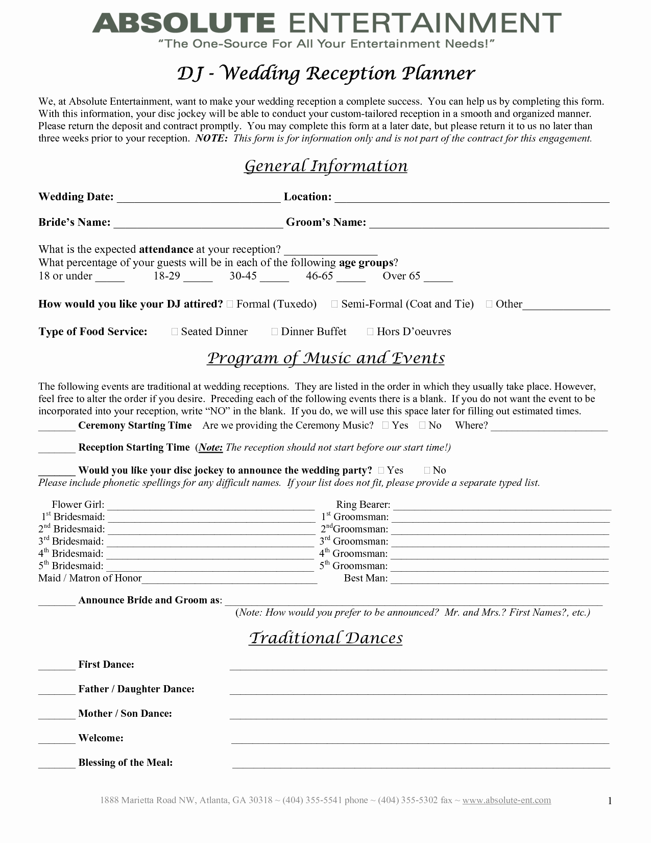 Wedding Planner Contract Template Awesome 7 Best Of Printable Wedding Planner Contract