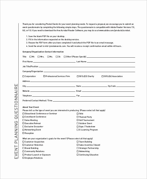 Wedding Planner Questionnaire Template Beautiful 54 Questionnaire Samples – Pdf Word Pages