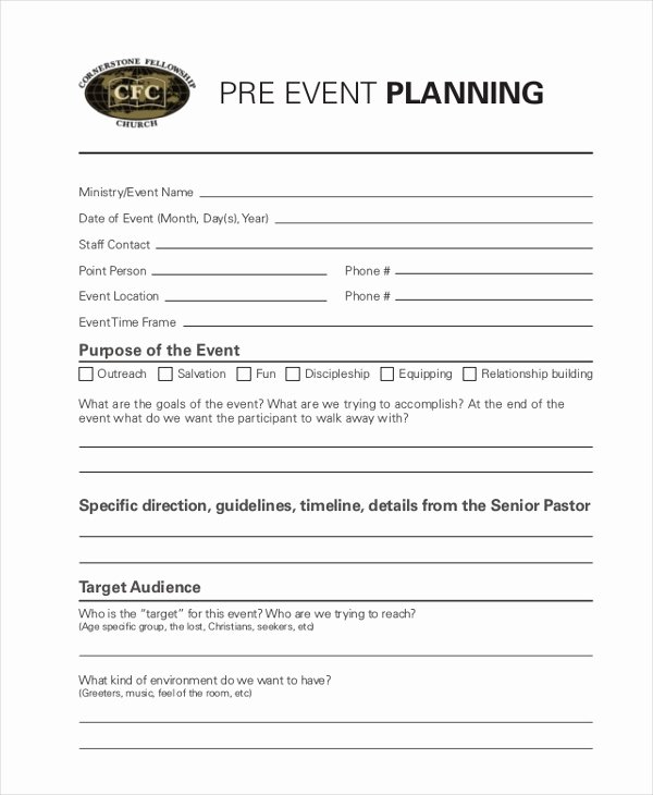 Wedding Planner Questionnaire Template Inspirational Sample event Planning forms 10 Free Documents In Pdf