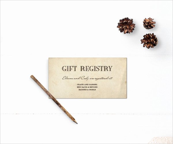 Wedding Registry Card Template Unique 48 Sample Gift Cards