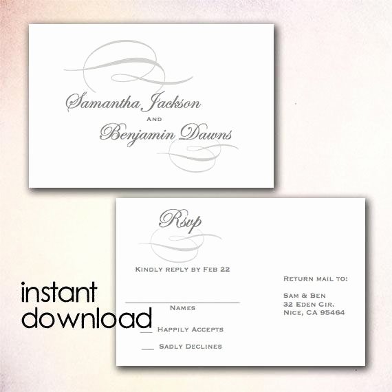 Wedding Rsvp Cards Template Fresh Unavailable Listing On Etsy