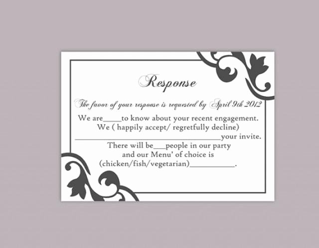 Wedding Rsvp Postcards Template New Diy Wedding Rsvp Template Editable Text Word File Instant