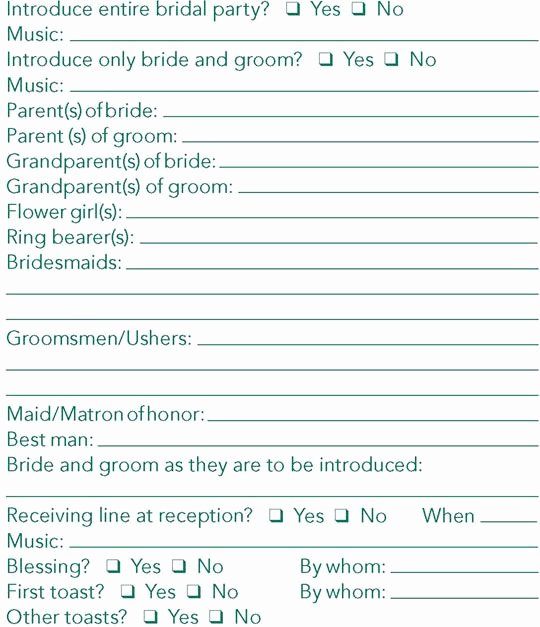 Wedding song List Template Unique Wedding Reception Dj Checklist