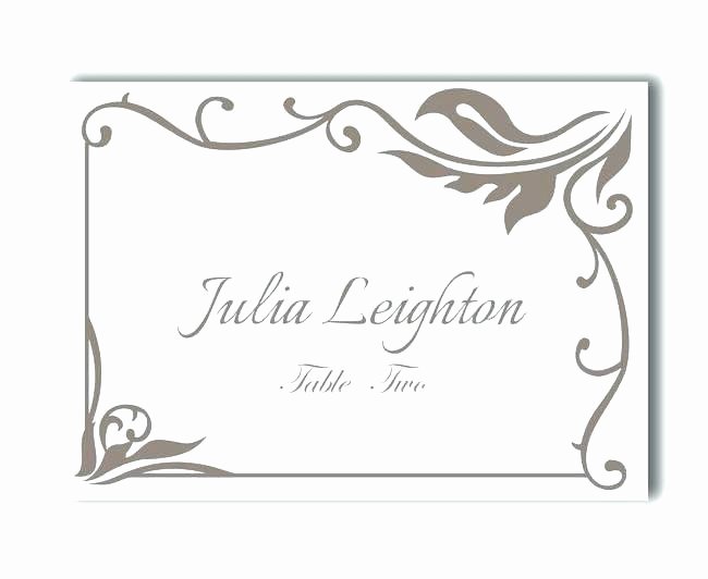 Wedding Table Card Template Lovely Instant Download Print at Home Place Cards Template