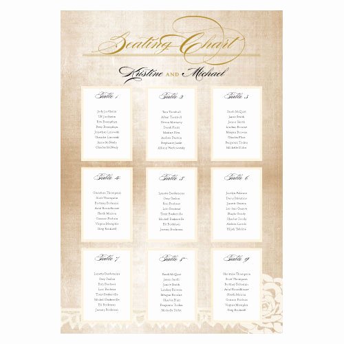 Wedding Table Card Template Luxury Wedding Reception Vintage Lace Seating Chart with Table